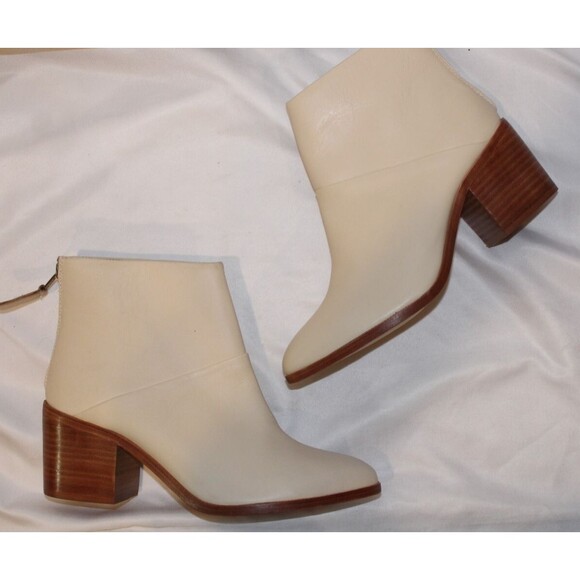 Nisolo Women's Dari Leather‎ Zip Up Commuter Boots Bone Size 8 NWOB $250 - Picture 2 of 6